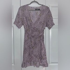 Missguided Lilac Wrap Dress